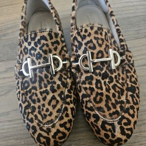 Cole Haan Leopard Print Horsebit Loafers